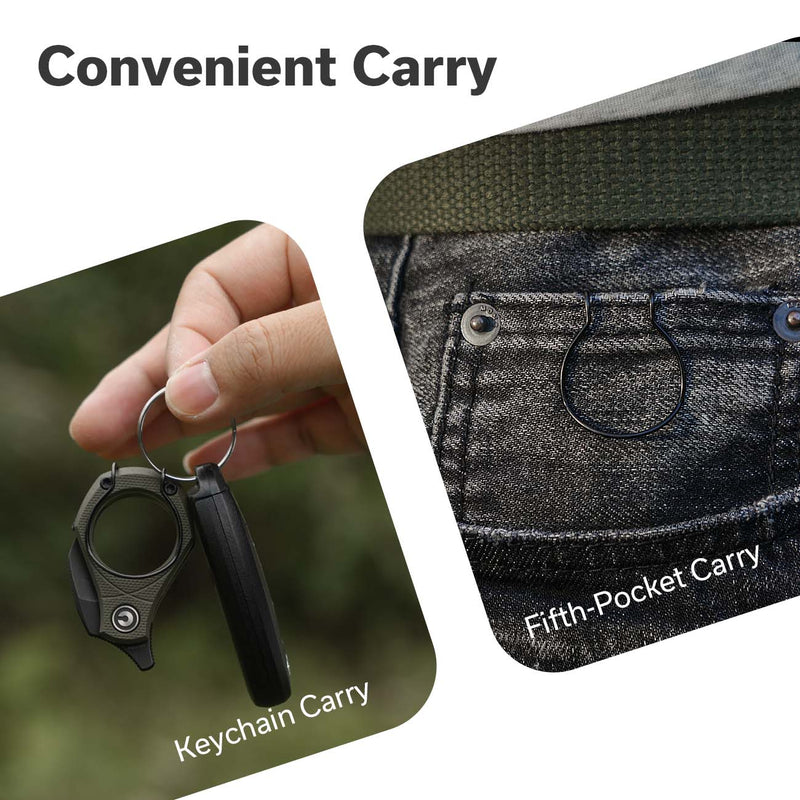 CIVIVI Pyrus Slip Joint Utility Knife OD Green G10 Handle (0.65" Black Stonewashed 14C28N Blade) C23038 - 4