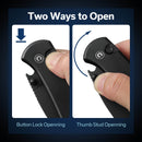 CIVIVI Qubit Button Lock & Thumb Stud Knife Aluminum Handle (2.98" 14C28N Blade) C22030E - 1 - CIVIVI
