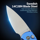 CIVIVI Qubit Button Lock & Thumb Stud Knife Aluminum Handle (2.98" 14C28N Blade) C22030E - 3 - CIVIVI
