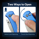 CIVIVI Qubit Button Lock & Thumb Stud Knife Aluminum Handle (2.98" 14C28N Blade) C22030E - 3 - CIVIVI