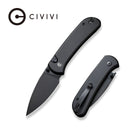 CIVIVI Qubit Button Lock & Thumb Stud Knife Aluminum Handle (2.98" 14C28N Blade) C22030E - 1 - CIVIVI