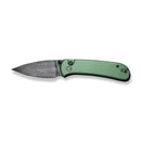 CIVIVI Qubit Button Lock & Thumb Stud Knife Aluminum Handle (2.98" Damascus Blade) C22030E - DS1 - CIVIVI