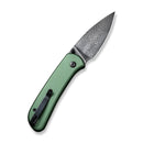 CIVIVI Qubit Button Lock & Thumb Stud Knife Aluminum Handle (2.98" Damascus Blade) C22030E - DS1 - CIVIVI