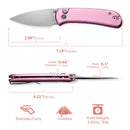 CIVIVI Qubit Button Lock & Thumb Stud Knife Aluminum Handle (2.98" 14C28N Blade) C22030E - 5 - CIVIVI