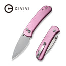 CIVIVI Qubit Button Lock & Thumb Stud Knife Aluminum Handle (2.98" 14C28N Blade) C22030E - 5 - CIVIVI