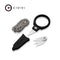 CIVIVI Quick Snip Fixed Blade 1 Pc Mini Neck Knife Black ABS With Rubber Coating Handle (0.68" Plain 6Cr13 Blade) C22022A-1, With 1 pc Plain Bead Chain & Extra 3 pcs Blades