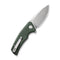 CIVIVI Regulatron Flipper Knife Green Canvas Micarta Handle (2.98" Satin Finished Nitro-V Blade) C23006-2