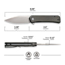 CIVIVI Relic Flipper Knife Micarta Handle (3.48" Nitro - V Blade) C20077B - 3 - CIVIVI