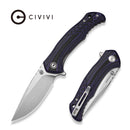 CIVIVI Rhykon Black &Purple G10 Handle (3.48" Stonewashed 14C28N Blade) C25106 Sample1 - CIVIVI