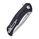 CIVIVI Rhykon Black &Purple G10 Handle (3.48" Stonewashed 14C28N Blade) C25106 Sample1 - CIVIVI