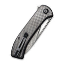 CIVIVI Riffle Flipper & Thumb Hole Knife Carbon Fiber & G10 Handle (3.46" Damascus Blade) C2024DS - 1 - CIVIVI