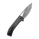 CIVIVI Riffle Flipper & Thumb Hole Knife Carbon Fiber & G10 Handle (3.46" Damascus Blade) C2024DS - 1 - CIVIVI