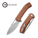 CIVIVI Riffle Flipper & Thumb Hole Knife Micarta Handle (3.46" 14C28N Blade) C2024A - CIVIVI