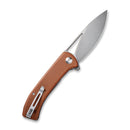 CIVIVI Riffle Flipper & Thumb Hole Knife Micarta Handle (3.46" 14C28N Blade) C2024A - CIVIVI