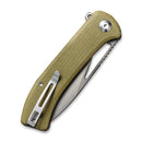 CIVIVI Riffle Flipper & Thumb Hole Knife Micarta Handle (3.46" 14C28N Blade) C2024B - CIVIVI