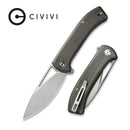 CIVIVI Riffle Flipper & Thumb Hole Knife Micarta Handle (3.46" 14C28N Blade) C2024C - CIVIVI