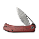 CIVIVI Riffle Flipper & Thumb Hole Knife Wood Handle (3.46" Damascus Blade) C2024DS - 2 - CIVIVI