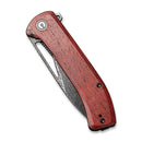 CIVIVI Riffle Flipper & Thumb Hole Knife Wood Handle (3.46" Damascus Blade) C2024DS - 2 - CIVIVI