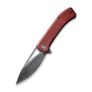 CIVIVI Riffle Flipper & Thumb Hole Knife Wood Handle (3.46" Damascus Blade) C2024DS - 2 - CIVIVI
