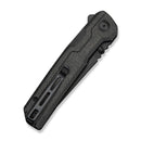 CIVIVI Rushline Flipper & Thumb Stud Knife Black Canvas Micarta Handle (3.62" Black Stonewashed 14C28N Blade) C25048B Sample2