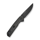 CIVIVI Rushline Flipper & Thumb Stud Knife Black Canvas Micarta Handle (3.62" Black Stonewashed 14C28N Blade) C25048B Sample2