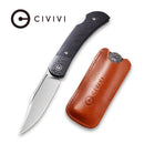 CIVIVI Rustic Gent Lock Back Knife Micarta & Carbon Fiber Handle (2.97" D2 Blade) C914D - CIVIVI