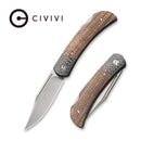 CIVIVI Rustic Gent Lock Back Knife Micarta & Carbon Fiber Handle (2.97" D2 Blade) C914E - CIVIVI