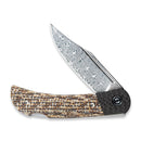 CIVIVI Rustic Gent Lock Back Knife Micarta & Carbon Fiber Handle (2.97" Damascus Blade) C914DS - 2 - CIVIVI