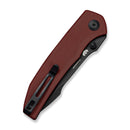 CIVIVI Ryson - E Burgundy G10 Hanlde (3.33" Black Stonewashed 14C28N Blade) C25097 Sample1 - CIVIVI