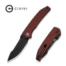 CIVIVI Ryson - E Burgundy G10 Hanlde (3.33" Black Stonewashed 14C28N Blade) C25097 Sample1 - CIVIVI