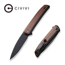CIVIVI Savant Flipper Knife Stainless Steel & Wood Handle (3.47" 14C28N Blade) C20063B - 1 - CIVIVI