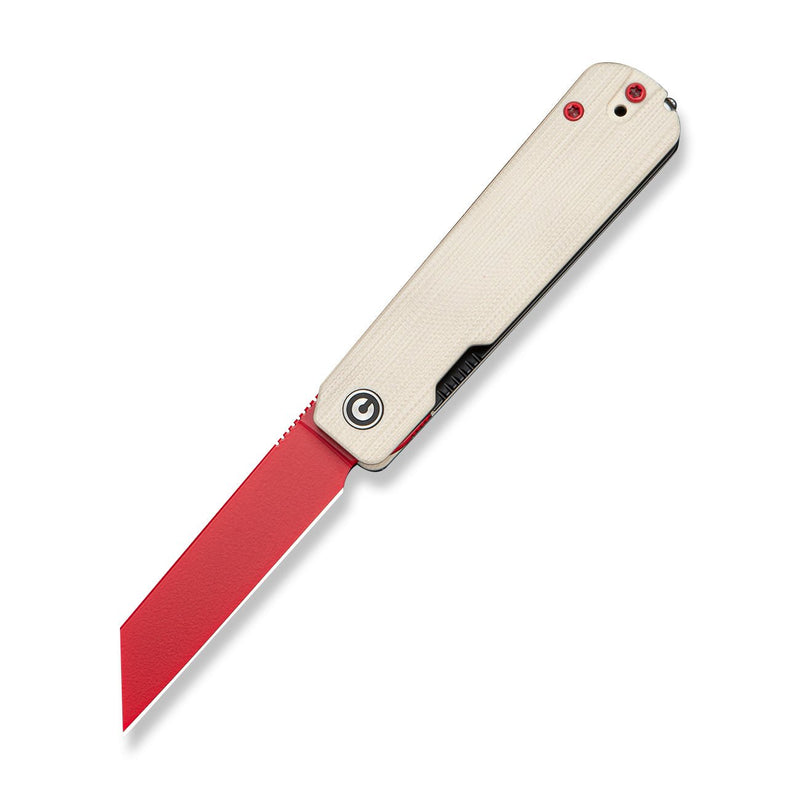 CIVIVI Scarlet Sendy Flipper Knife Ivory G10 Handle Includes 1PC Steel