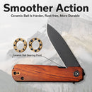 CIVIVI Sendy Flipper Knife Wood Handle (2.83" Nitro - V Blade) C21004A - 2 - CIVIVI