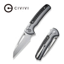 CIVIVI Sentinel Strike Flipper & Thumb Stud & Thumb Hole & Button Lock Knife Aluminum & FRN Handle (3.7" K110 Blade) C22025B - 2 - CIVIVI
