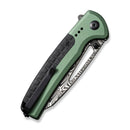 CIVIVI Sentinel Strike Flipper & Thumb Stud & Thumb Hole & Button Lock Knife Aluminum & FRN Handle (3.7" Damascus Blade) C22025B - DS1 - CIVIVI