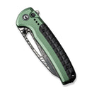 CIVIVI Sentinel Strike Flipper & Thumb Stud & Thumb Hole & Button Lock Knife Aluminum & FRN Handle (3.7" Damascus Blade) C22025B - DS1 - CIVIVI