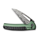 CIVIVI Sentinel Strike Flipper & Thumb Stud & Thumb Hole & Button Lock Knife Aluminum & FRN Handle (3.7" Damascus Blade) C22025B - DS1 - CIVIVI