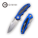 CIVIVI Shard Flipper & Thumb Hole Knife G10 & Carbon Fiber Handle (2.95" D2 Blade) C806C - CIVIVI