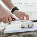 CIVIVI Shawka Folding Fillet Knife Aluminum Handle (5.81" 14C28N Blade) C22029B - 1, With 1PC Black Nylon Sheath