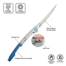 CIVIVI Shawka Folding Fillet Knife Aluminum Handle (5.81" 14C28N Blade) C22029B - 2, With 1PC Black Nylon Sheath