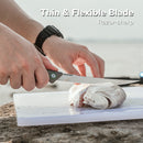 CIVIVI Shawka Folding Fillet Knife Aluminum Handle (5.81" 14C28N Blade) C22029B - 3, With 1PC Black Nylon Sheath