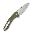 CIVIVI Shryke Flipper & Thumb Hole Knife Olive Canvas Micarta Handle (3.21" Satin Finished Nitro - V Blade) C25052 Sample2 - CIVIVI