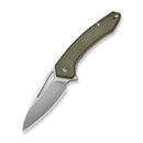 CIVIVI Shryke Flipper & Thumb Hole Knife Olive Canvas Micarta Handle (3.21" Satin Finished Nitro - V Blade) C25052 Sample2 - CIVIVI