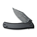 CIVIVI Sinisys Flipper Knife Carbon Fiber & G10 & Stainless Steel Handle (3.7" Damascus Blade) C20039-DS1 - CIVIVI