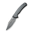 CIVIVI Sinisys Flipper Knife Carbon Fiber & G10 & Stainless Steel Handle (3.7" Damascus Blade) C20039-DS1 - CIVIVI