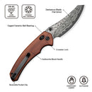 CIVIVI Sixgill Thumb Stud & Crossbar Lock Knife Wood Handle (3.41" Damascus Blade) C24050 - DS1 - CIVIVI