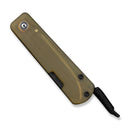 CIVIVI Slippy Sendy Slip Joint Knife Milled Bead Blasted Yellow Ultem Handle (2.81" Black Stonewashed Nitro - V Blade) C24075A - 1, With Black Paracord Lanyard Attached