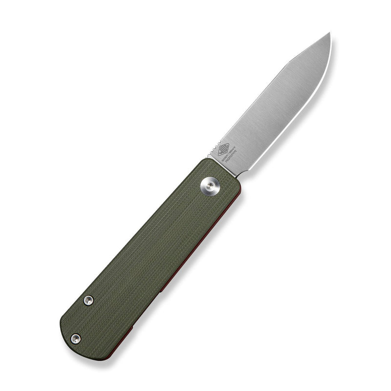 CIVIVI Slippy Sendy Slip Joint Knife Milled Green & Red G10 Handle (2.81" Satin Finished Nitro - V Blade) C24075B Sample2