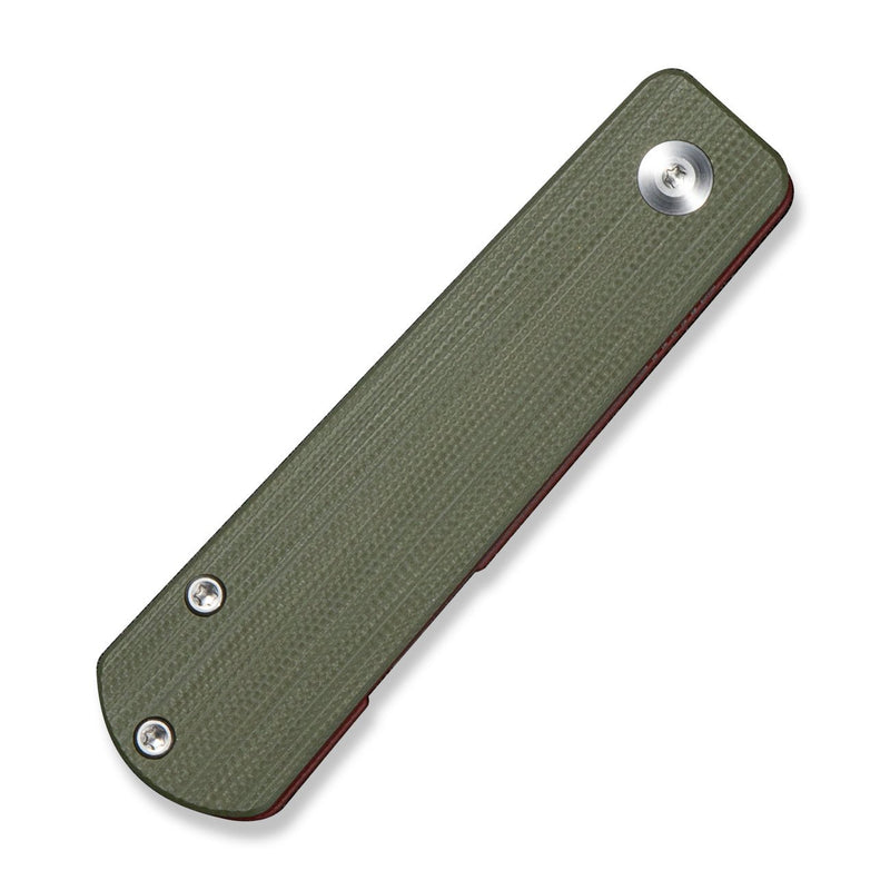 CIVIVI Slippy Sendy Slip Joint Knife Milled Green & Red G10 Handle (2.81" Satin Finished Nitro - V Blade) C24075B Sample2