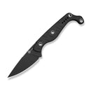 CIVIVI SŌKN Fixed Blade Knife Black G10 Handle (2.82" Black Stonewashed Nitro - V Blade) C22027 - 3, With 1PC Black Kydex Sheath & 2PCS Black Straps